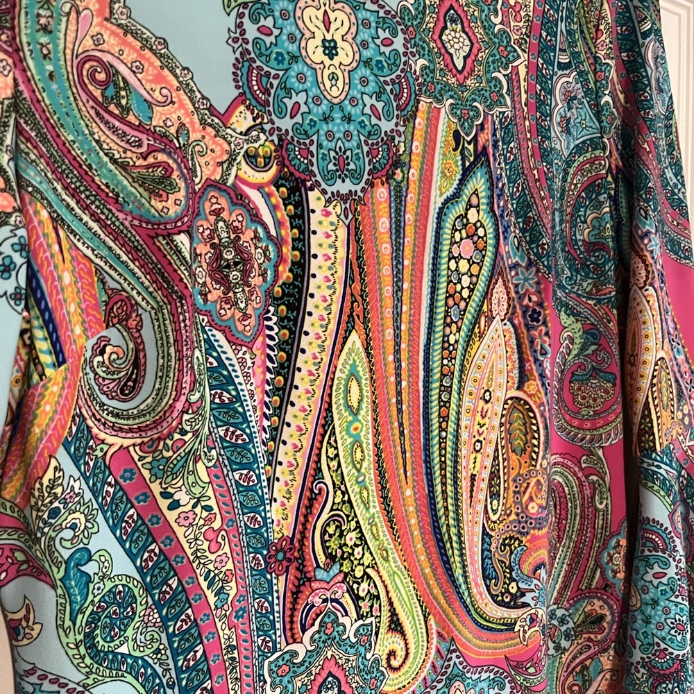 Tommy Hilfiger Multicolor Paisley Print Dress - Picture 4 of 6